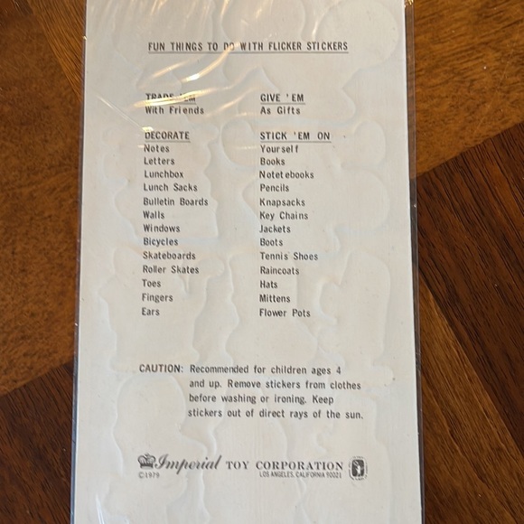 VINTAGE ROCKY & BULLWINKLE PUFFY STICKERS UNOPENED PACKAGE - Picture 4 of 5